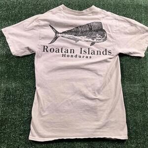 Beige Roatan Islands Honduras Graphic T-Shirt. Fits like xs